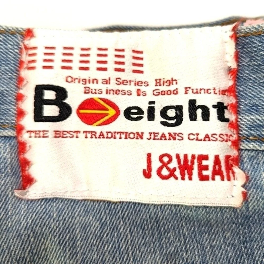 B-Eight J&Wear Mens Graphic‎ Print Accent Denim Jeans Streetwear 32 Waist